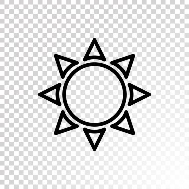 parlayan güneş simgesi