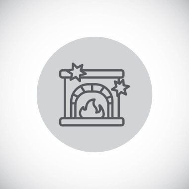 Yıldız simgesi ile şömine