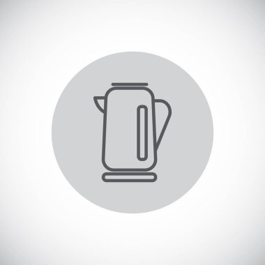 Su ısıtıcısı düz simgesi