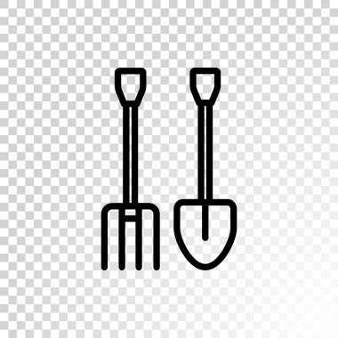 kürek ve forklift simgesi