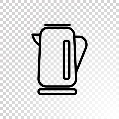 Su ısıtıcısı düz simgesi