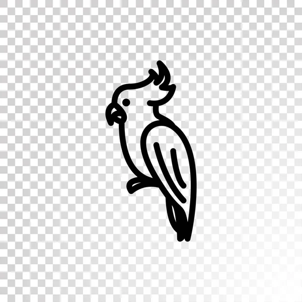 Ikone der Papageienkontur — Stockvektor