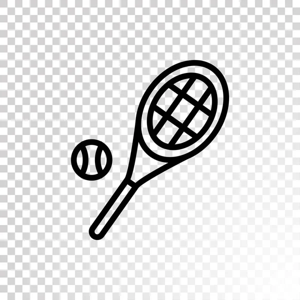 Raquette avec icône de balle — Image vectorielle