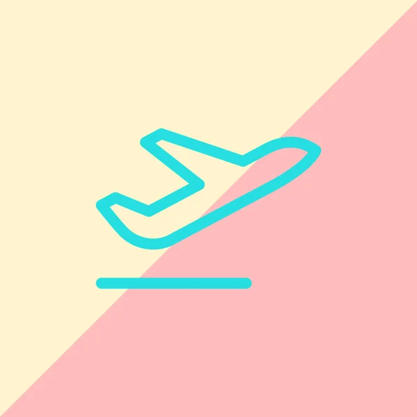 Icono de avión volador — Vector de stock