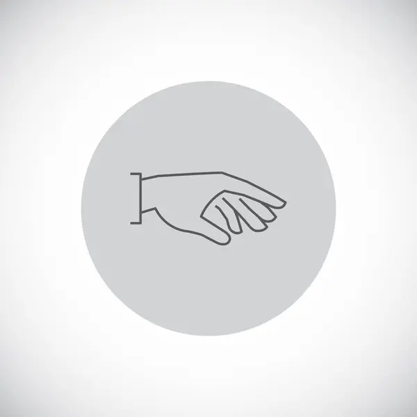 Icono de mano humana — Vector de stock