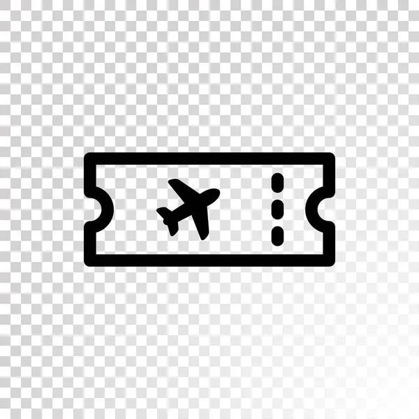 Vliegtuig ticket pictogram — Stockvector