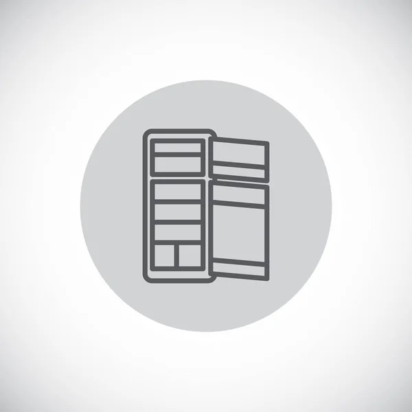 Réfrigérateur icône plate — Image vectorielle