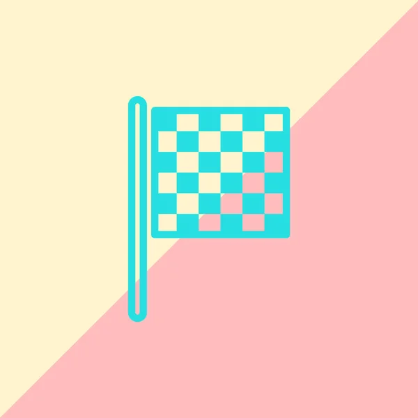 Icône drapeau à carreaux — Image vectorielle