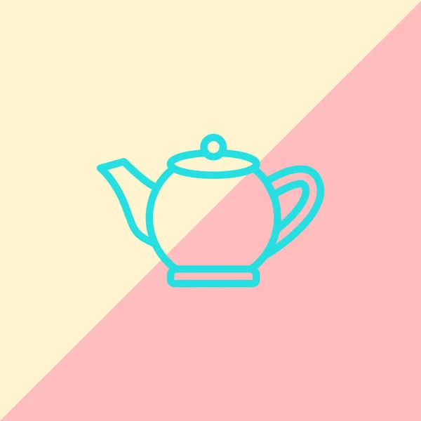 Чайник простой значок — стоковый вектор