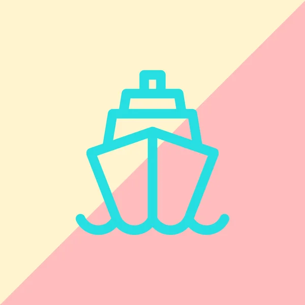 Icono de línea de mar — Vector de stock