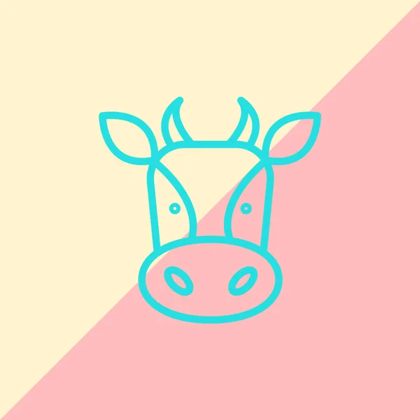Иконка головы коровы — стоковый вектор