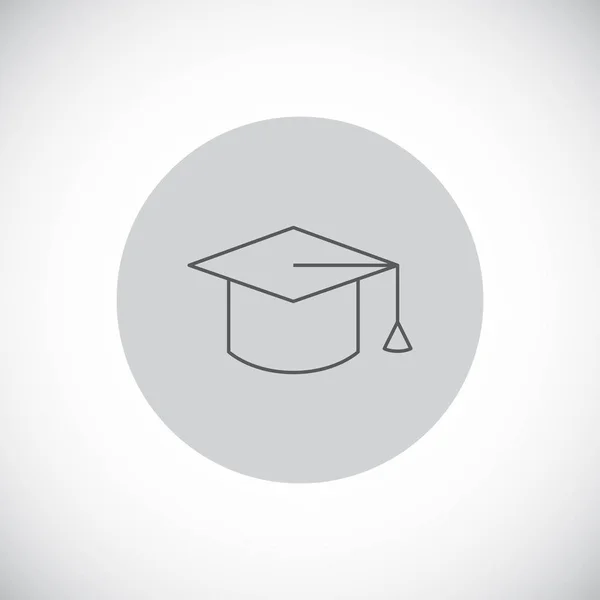 Icono de sombrero de graduación — Vector de stock