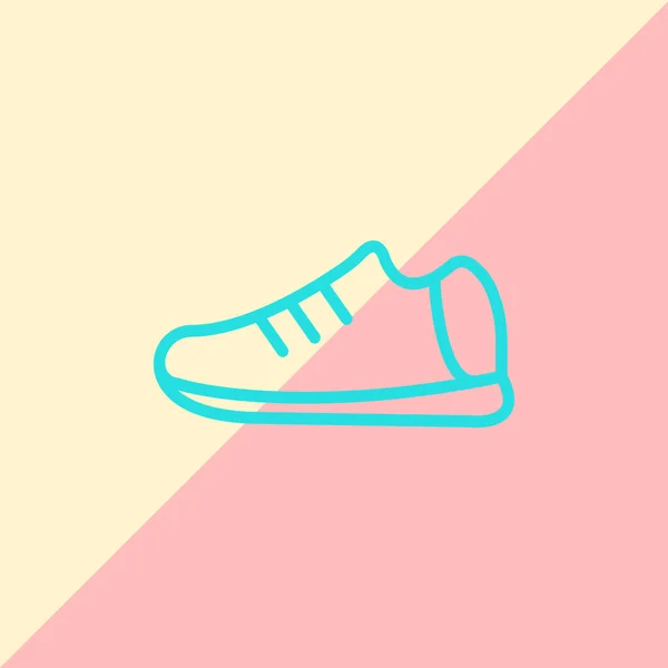 Sneaker flat style icon — Stock Vector