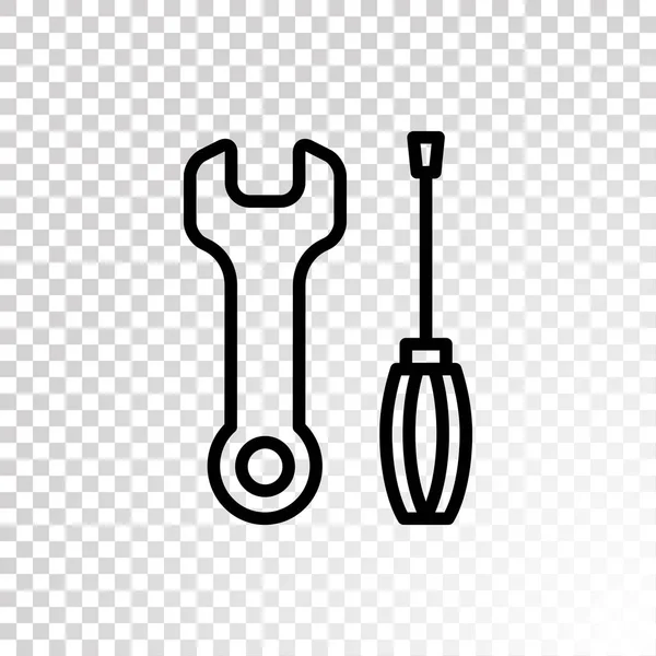 Nyckel och skruvmejsel ikoner — Stock vektor