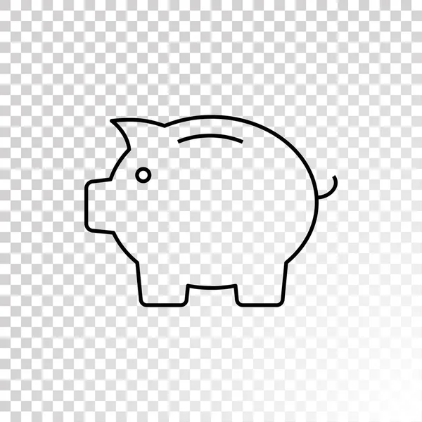 Porc bancă icon — Vector de stoc