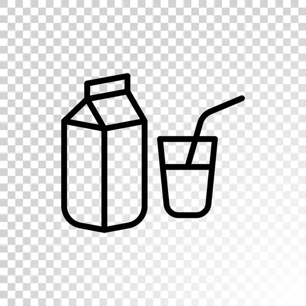 Icône d'emballage de lait en papier — Image vectorielle