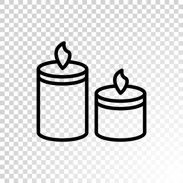 Quema de velas icono — Vector de stock