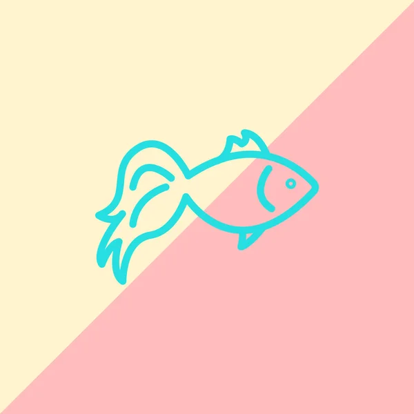 Icône poisson or — Image vectorielle