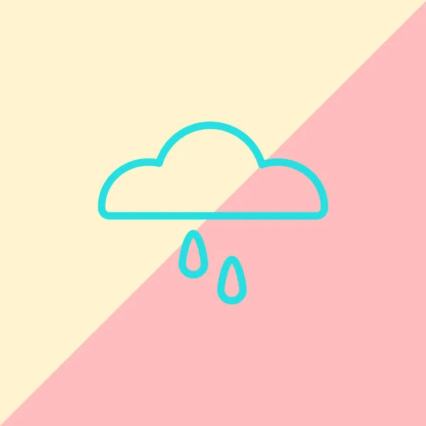 Icono de nube de lluvia — Vector de stock