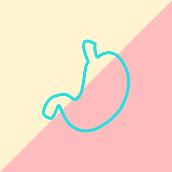 Icono del estómago humano — Vector de stock