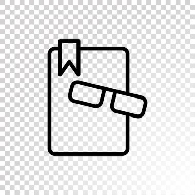 gözlük simgesi olan kitap