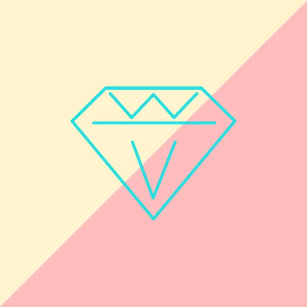 Diamant sieraad pictogram — Stockvector