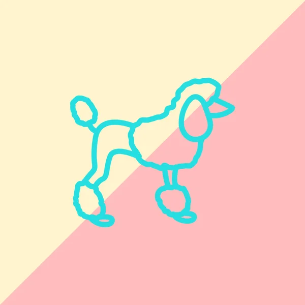 Icône de contour de chien — Image vectorielle