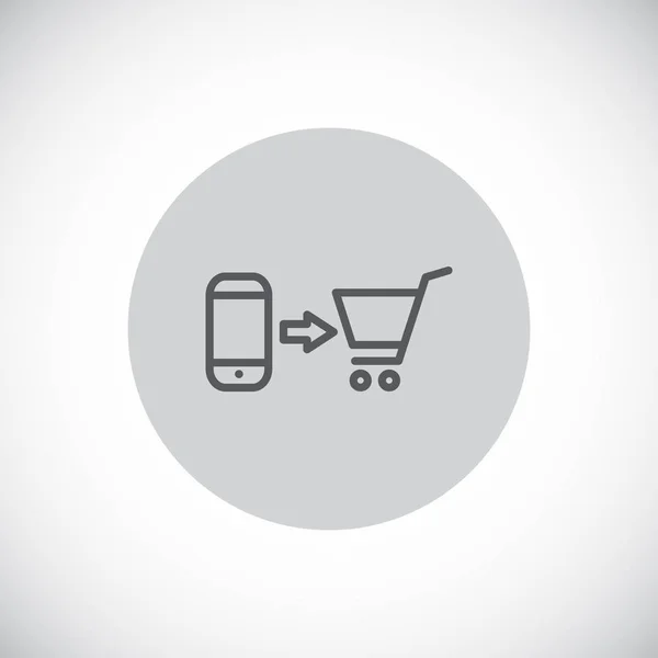 Icono de compras en línea. — Vector de stock