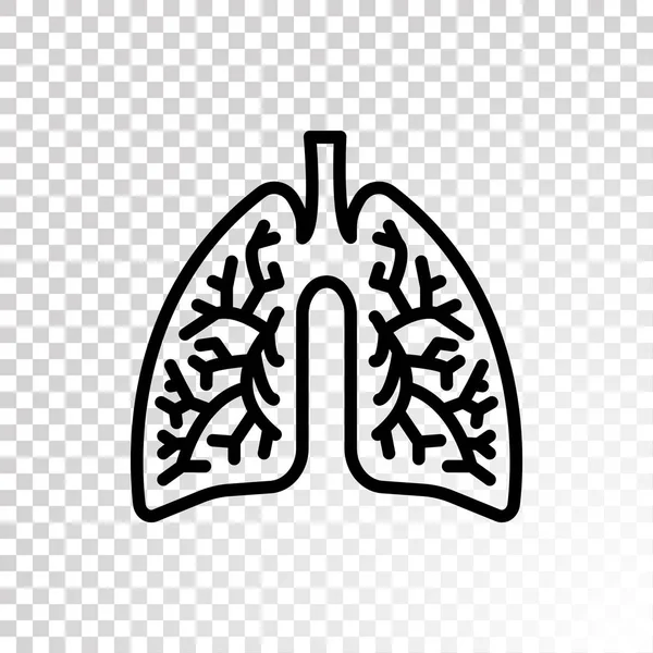 Icono de pulmones humanos — Vector de stock