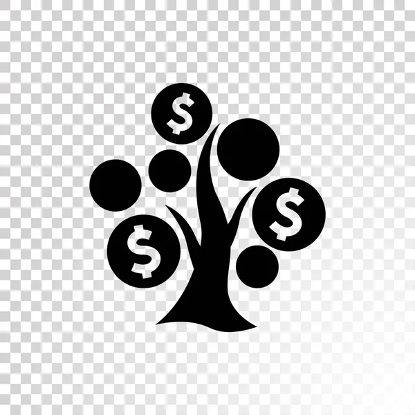 Árbol de dinero icono — Vector de stock