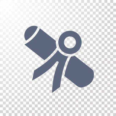 Diploma düz simgesi