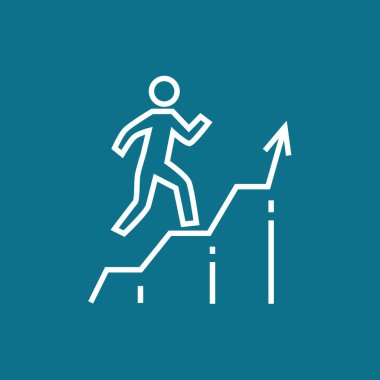 Human going up icon clipart