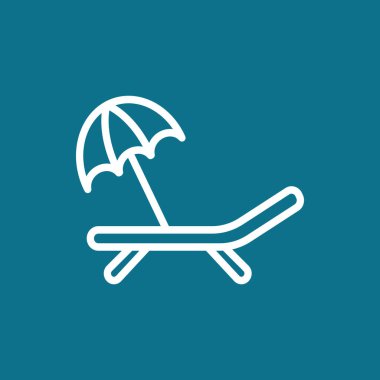 şezlong şemsiye ile 