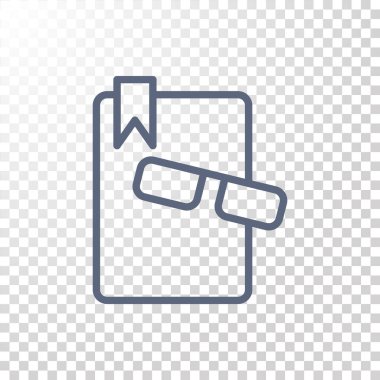 gözlük simgesi olan kitap