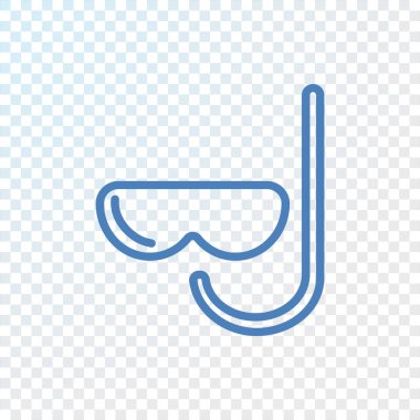 Dalış maske basit simgesi