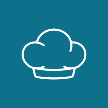 Chef şapka basit simgesi