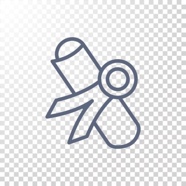 Diploma düz simgesi