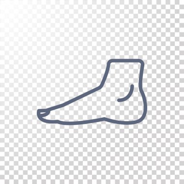 insan ayağı düz simgesi