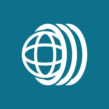 Dünya düz stil ikonu