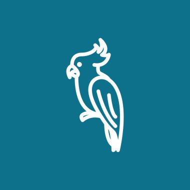 Papağan düz simgesi