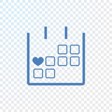 Sevgililer günü takvim basit simgesini