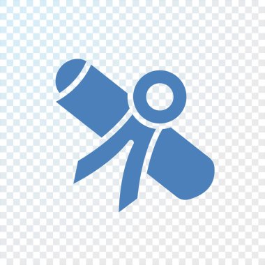 Diploma düz simgesi