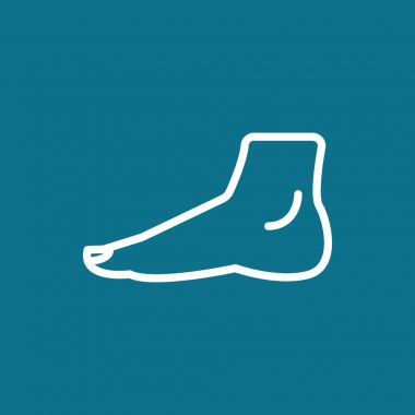 insan ayağı düz simgesi