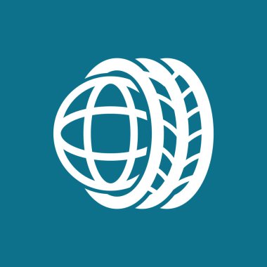 Dünya düz stil ikonu