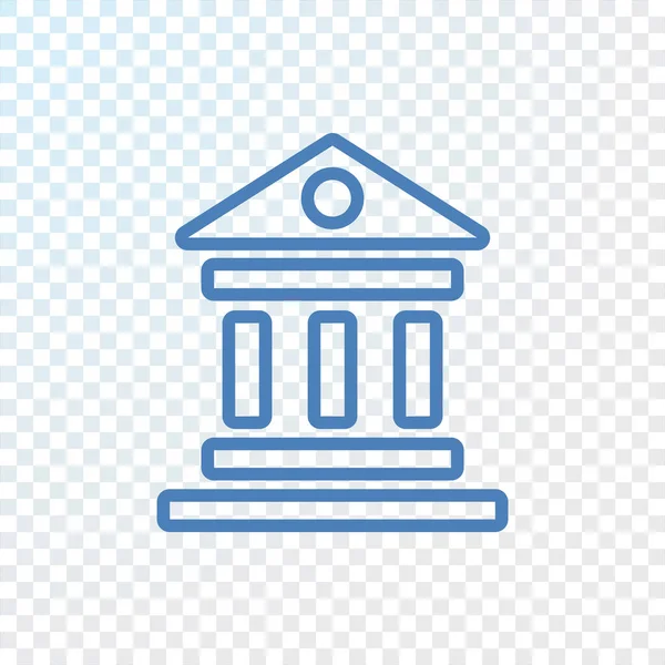 Icono del edificio del banco — Vector de stock