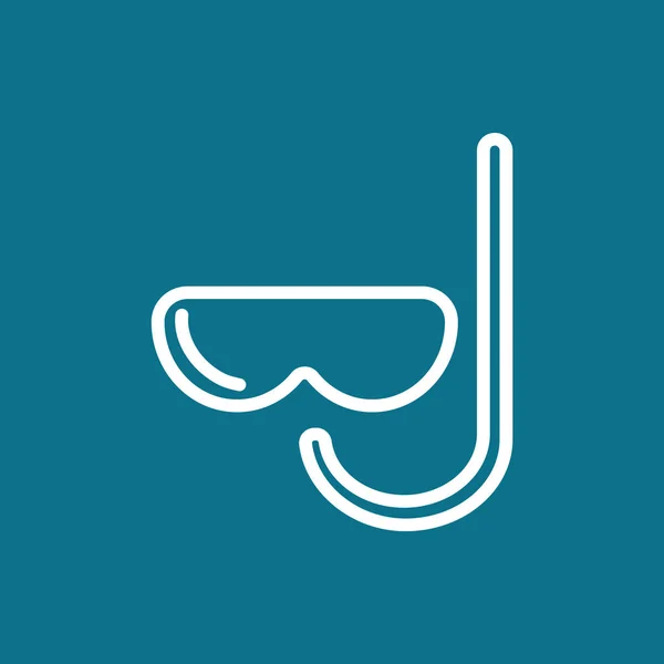 Máscara de mergulho ícone simples — Vetor de Stock