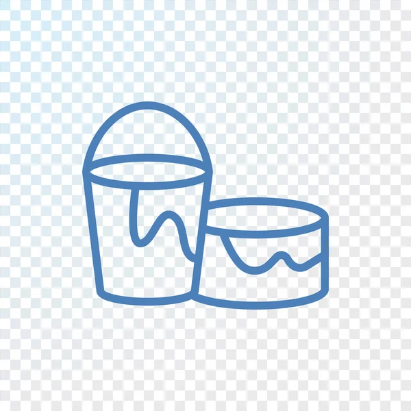 Paint can and bucket icon — Stock Vector