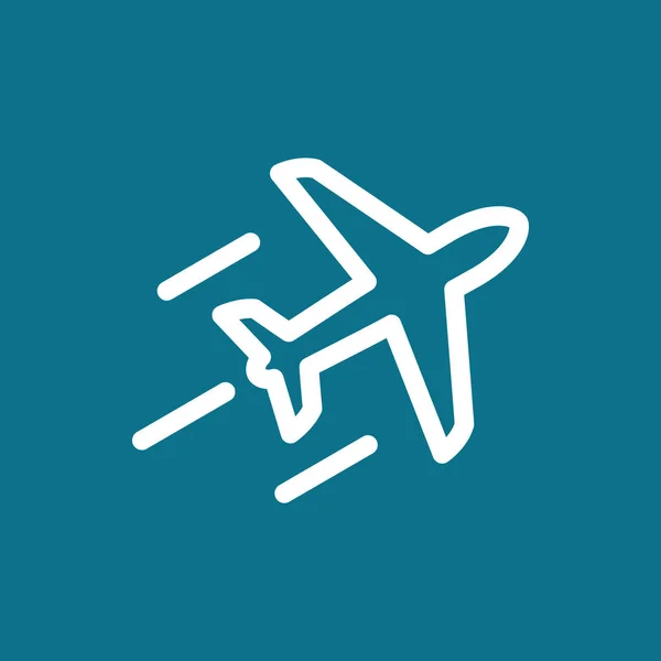 Vliegende vliegtuig pictogram — Stockvector