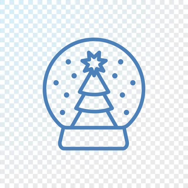 Bola de Navidad con icono de árbol — Vector de stock