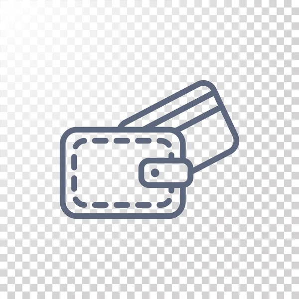 Wallet with credit card icon — Stock Vector